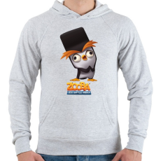 PRINTFASHION Zooba - Fuzzy - Férfi kapucnis pulóver - Sport szürke
