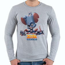 PRINTFASHION Zooba - Louie  - Férfi hosszú ujjú póló - Sport szürke férfi póló