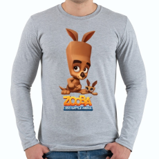 PRINTFASHION Zooba - Molly  - Férfi hosszú ujjú póló - Sport szürke