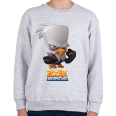 PRINTFASHION Zooba - Steve  - Gyerek pulóver - Sport szürke