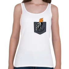 PRINTFASHION ZSEB-Cica röntgen - Női atléta - Fehér női trikó