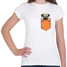 PRINTFASHION ZSEB-Mopsz - Női póló - Fehér