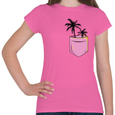 PRINTFASHION ZSEB-Pálma - Női póló - Rózsaszín női póló