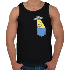 PRINTFASHION ZSEB-UFO - Férfi atléta - Fekete atléta, trikó