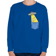 PRINTFASHION ZSEB-UFO - Gyerek pulóver - Királykék gyerek pulóver, kardigán