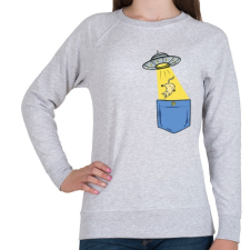 PRINTFASHION ZSEB-UFO - Női pulóver - Sport szürke női pulóver, kardigán