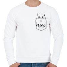 PRINTFASHION Zsebcica - Férfi pulóver - Fehér férfi pulóver, kardigán