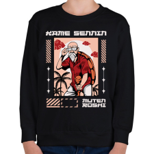 PRINTFASHION Zseniális teknős - Gyerek pulóver - Fekete gyerek pulóver, kardigán