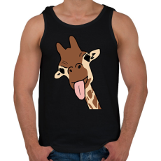 PRINTFASHION Zsiráf - Férfi atléta - Fekete