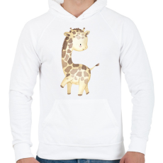 PRINTFASHION zsiráf - Férfi kapucnis pulóver - Fehér