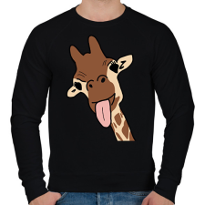 PRINTFASHION Zsiráf - Férfi pulóver - Fekete férfi pulóver, kardigán