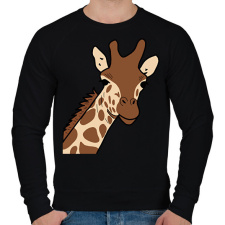 PRINTFASHION zsiráf - Férfi pulóver - Fekete férfi pulóver, kardigán
