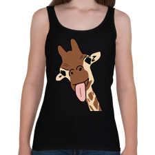 PRINTFASHION Zsiráf - Női atléta - Fekete női trikó