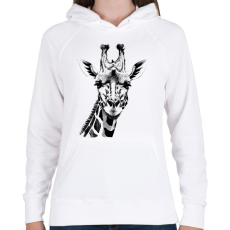 PRINTFASHION Zsiráf - Női kapucnis pulóver - Fehér