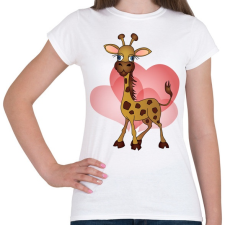 PRINTFASHION Zsiráf - Női póló - Fehér női póló