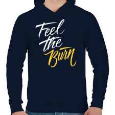 PRINTFASHION Zsírégetés - Férfi kapucnis pulóver - Sötétkék férfi pulóver, kardigán