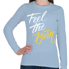PRINTFASHION Zsírégetés - Női hosszú ujjú póló - Világoskék női póló