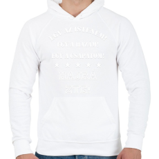 PRINTFASHION ZTE - Férfi kapucnis pulóver - Fehér