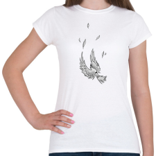 PRINTFASHION Zuhanó madár - Női póló - Fehér női póló