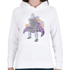 PRINTFASHION Zúzó mester - Női kapucnis pulóver - Fehér női pulóver, kardigán