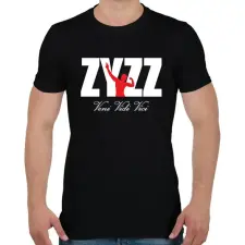 PRINTFASHION Zyzz - Veni Vidi Vici 2 - Fehér - Férfi póló - Fekete férfi póló