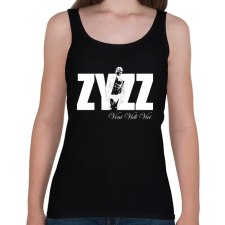 PRINTFASHION Zyzz - Veni Vidi Vici - Fehér - Női atléta - Fekete női trikó