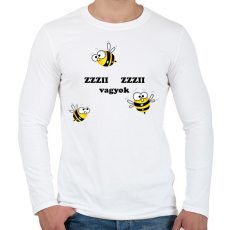 PRINTFASHION Zzzii zzzii vagyok - Férfi hosszú ujjú póló - Fehér