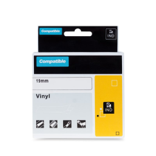 PRINTLINE kompatibilis szalag DYMO 18433-mal, 19 mm, 5,5 m, fekete nyomtatás/sárga háttér, RHINO, vinil nyomtató kellék