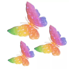  Prizmás pillangó tortadísz 12 db/ csomag sütés és főzés