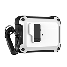 Pro Armor Tok Airpods 4-Hoz, Crabinerrel - Fehér Tokborítás fülhallgató, fejhallgató tok