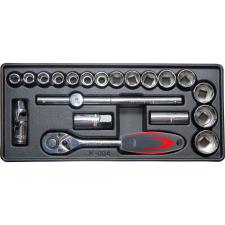 Pro Line Proline Tálca 1/2" Dugókészlettel 21 db (58724) szerszám kiegészítő