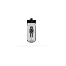 PRO Team műanyag kulacs, 600 ml, csavaros, átlátszó-fekete kulacs, kulacstartó