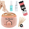  Pro-Wax 100 Gyantázó Szett - 400 g Gyantával, Gyantázás Előtti Tisztító Spray-vel, Gyantázás Utáni Olajjal és 10 db Spatulával - Világos Rózsaszín
