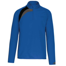 PROACT 1/4 cipzáras unisex tréning felső PA328, Sporty Royal Blue/Black/Storm Grey-S