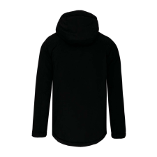 PROACT bársonyos tapintású unisex kapucnis kabát PA240, Black/White-2XL férfi kabát, dzseki