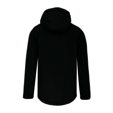 PROACT bársonyos tapintású unisex kapucnis kabát PA240, Black/White-3XL férfi kabát, dzseki