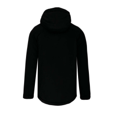PROACT bársonyos tapintású unisex kapucnis kabát PA240, Black/White-M