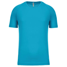 PROACT férfi környakas raglános rövid ujjú sportpóló PA438, Light Turquoise-L