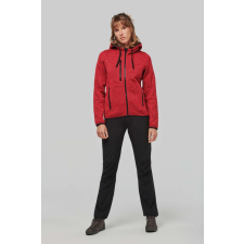 PROACT Női kabát Proact PA366 Ladies’ Heather Hooded Jacket -2XL, Red Melange női dzseki, kabát