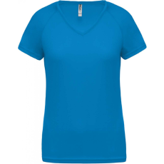 PROACT Női póló Proact PA477 Ladies’ v-neck Short Sleeve Sports T-Shirt -S, Sporty Royal Blue