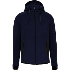 PROACT PA358 kapucnis cipzáras vastag sztreccs férfi pulóver Proact, French Navy Heather-XL