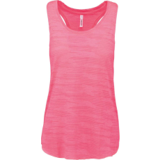 PROACT PA4009 laza szabású sporthátú ívelt aljú Női ujjatlan sportpóló Proact, Fluorescent Pink-S