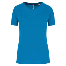 PROACT PA4013 rövid ujjú környakas Női sportpóló Proact, Aqua Blue-L