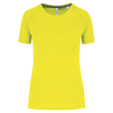 PROACT PA4013 rövid ujjú környakas Női sportpóló Proact, Fluorescent Yellow-XS női póló