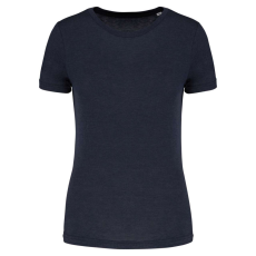 PROACT PA4021 rövid ujjú környakas Női triblend sportpóló Proact, French Navy Heather-XL