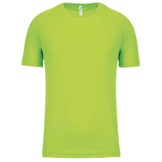 PROACT PA438 férfi környakas raglános rövid ujjú sportpóló Proact, Lime-XS