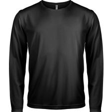 PROACT PA443 férfi hosszú ujjú kereknyakú sportpóló Proact, Black-2XL férfi póló