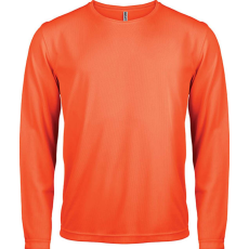 PROACT PA443 férfi hosszú ujjú kereknyakú sportpóló Proact, Fluorescent Orange-XL