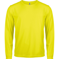 PROACT PA443 férfi hosszú ujjú kereknyakú sportpóló Proact, Fluorescent Yellow-2XL