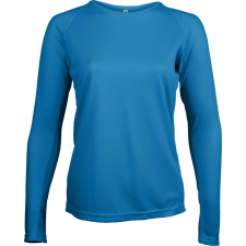 PROACT PA444 Női hosszú ujjú kereknyakú sportpóló Proact, Aqua Blue-XL női póló